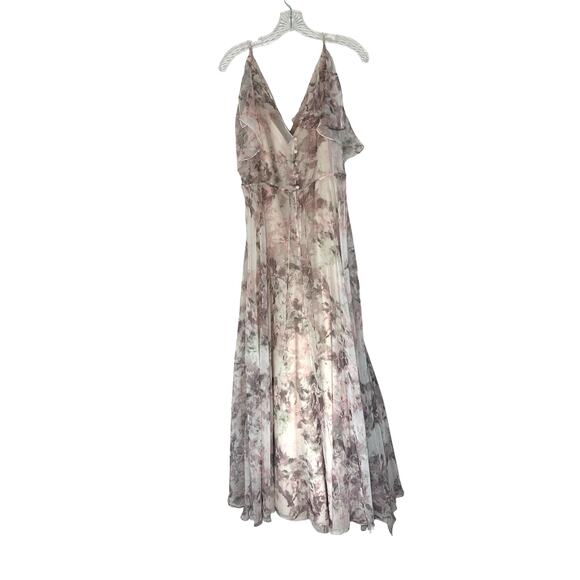 Jenny Yoo Lilac Blush Pink Romantic Whimsical Floral Formal Maxi Dress Size 6 - Picture 11 of 15